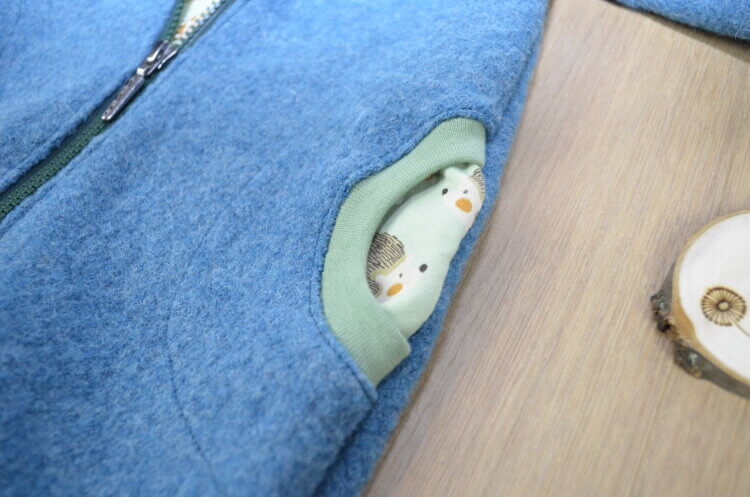 Walkoverall - Kuschelvariante, Igel; hellblau gefüttert mit Jersey, Igel