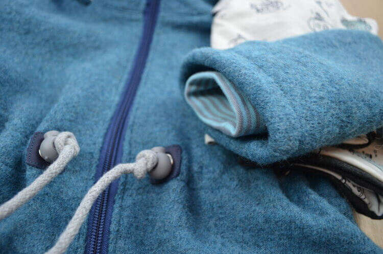 Walkparka in blau, Innenfutter Uboote, Detailfoto