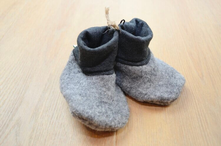 Baby Trageschuhe Wintersonne, grau