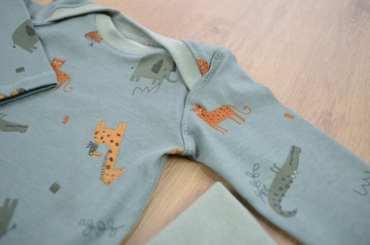 Baby Set Safaritiere mit Pumphose aus Ottoman-Jersey, Detailfoto