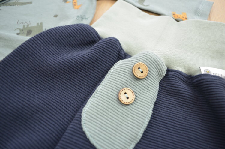 Baby Set Safaritiere mit Pumphose aus Ottoman-Jersey, Detailfoto
