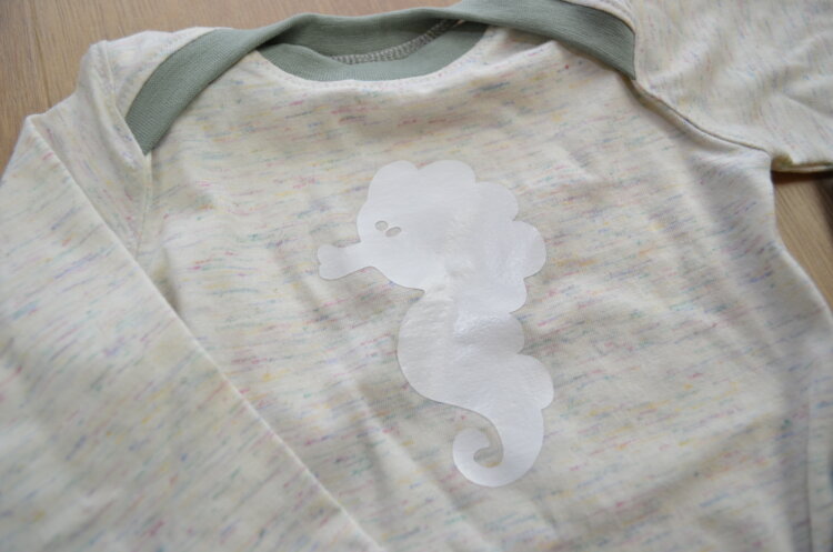 Baby Set Seepferdchen mit Pumphose aus Musselin