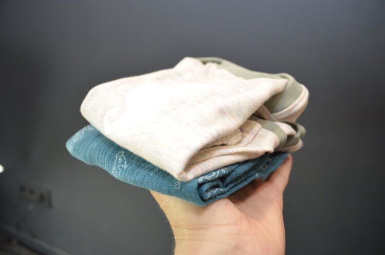 Baby Set Seepferdchen mit Pumphose aus Musselin
