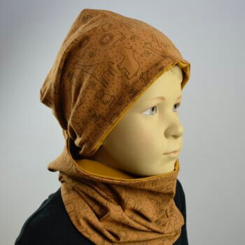 Tragefoto - Jerseyhaube und Loop, Safaritiere