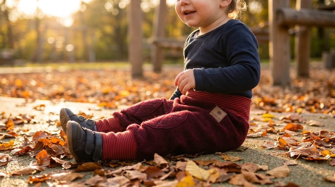 Toddler playground burgundy pants